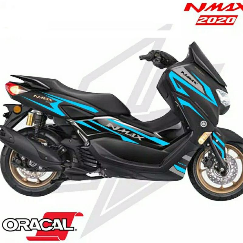 Striping cutting sticker new nmax design joss ice blue