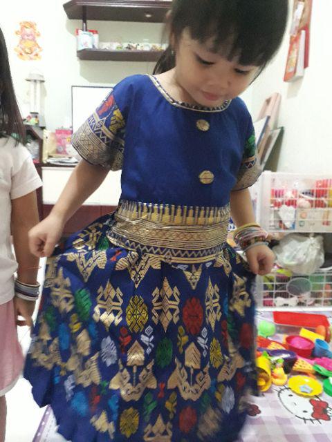Qnunbatik Dress/terusan Batik Anak Perempuan Santika Prodo