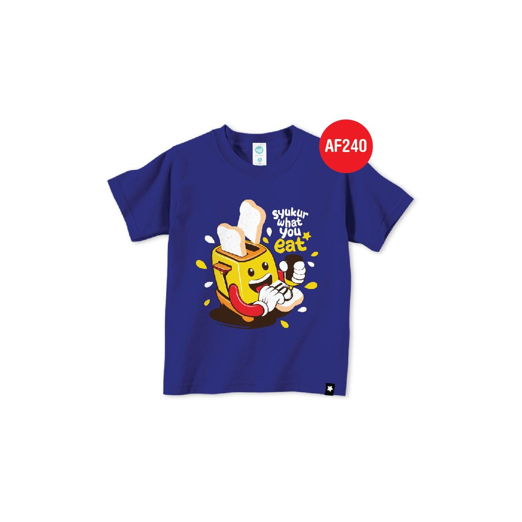 Kaos Afrakids AF240 &quot;Syukur What You Eat&quot; Lengan Pendek