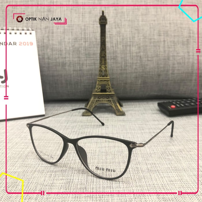 Kacamata Minus Pria - ( Gratis Lensa ) Frame Kacamata Minus Baca Pria Wanita Miumiu M112