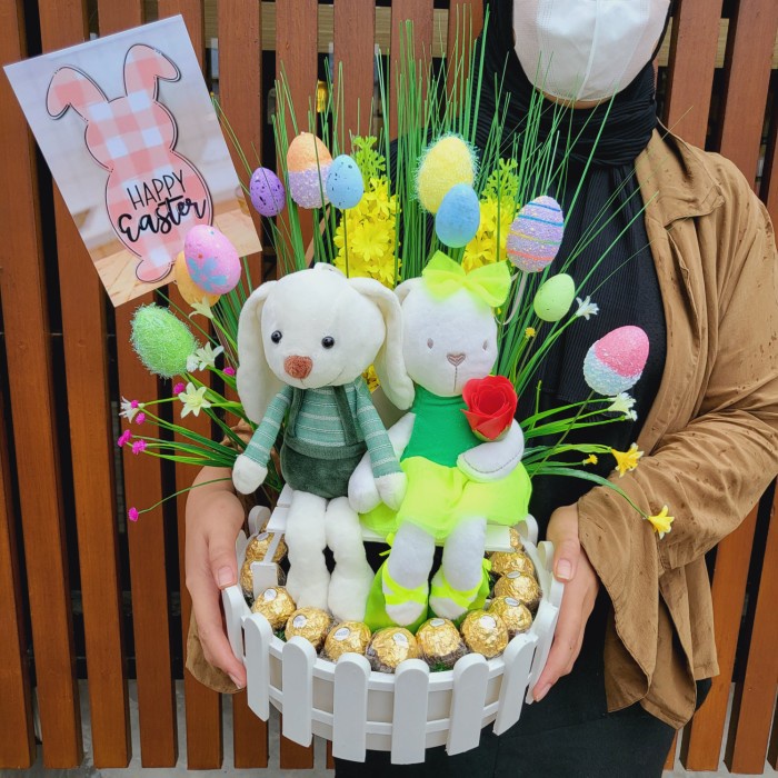 

Paket dekorasi box hampers easter bunny eggs kelinci telur paskah 20