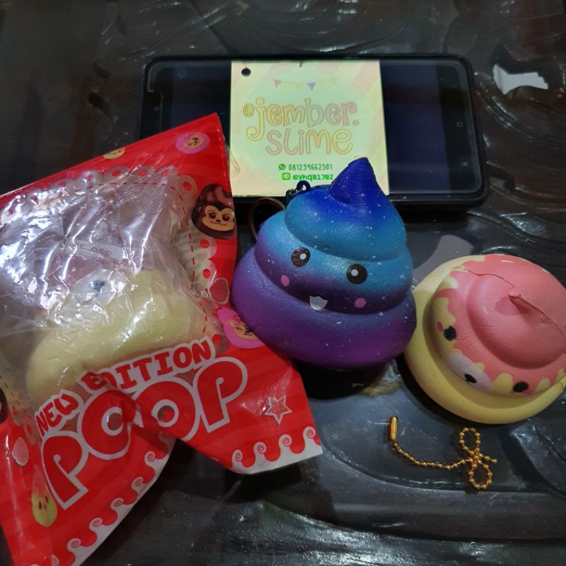 HKW&JVN Poop (Licensed by HKW&JVN)Version: Galaxy dan StrawberryCream Squishy Murah Jember
