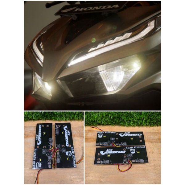 Upgrade Headlamp Pcb Lampu Utama 60 WATT Honda Vario 125/ 150 Led- 2018