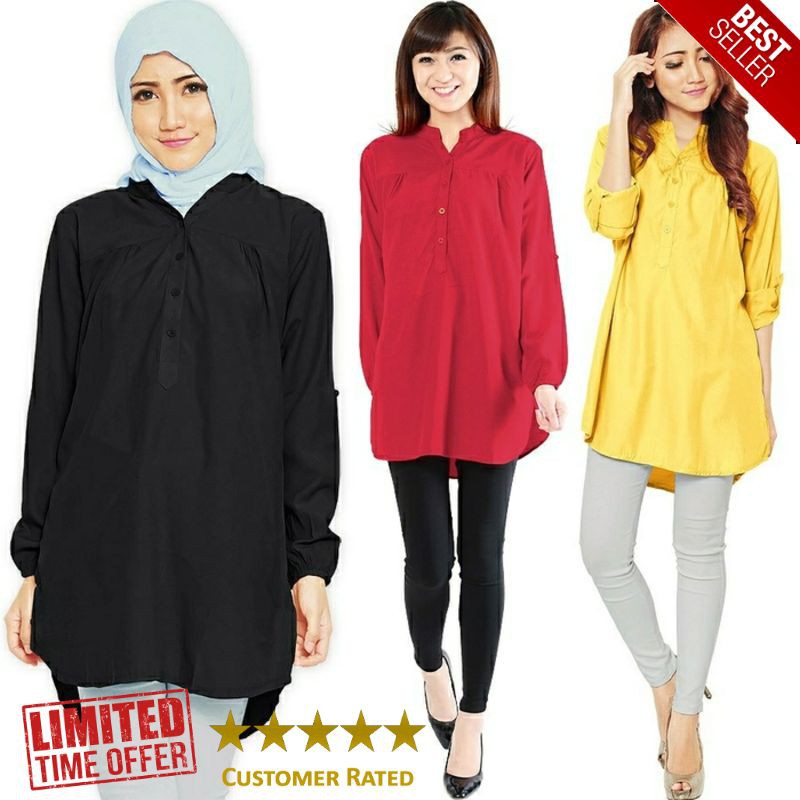 TERLARIS Tunik eja busana muslim wanita remaja baju atasan kemeja tunik Tz