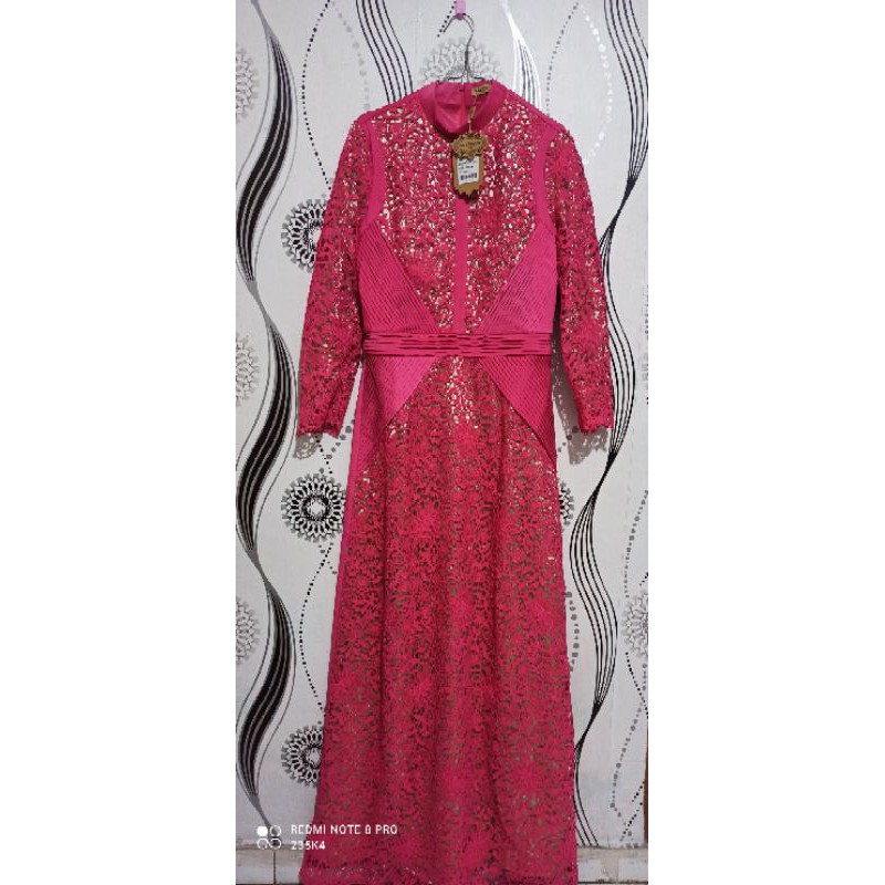 Prelove Maxi Dress Solemio Borkat Pink Fanta