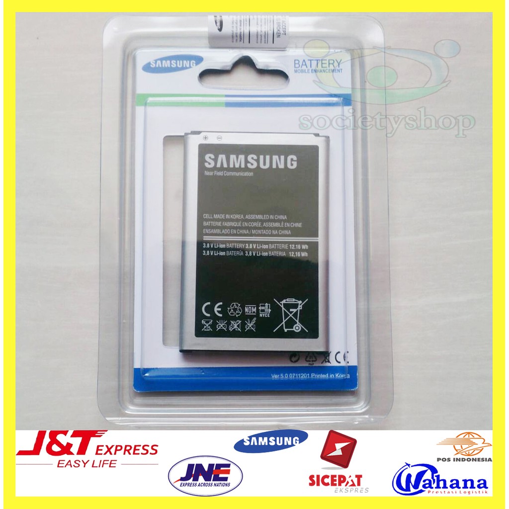 Baterai Samsung Note 3 N9000 N9005 N9006 Original Batre hp Galaxy Lama Battery Batray Batere Bateray