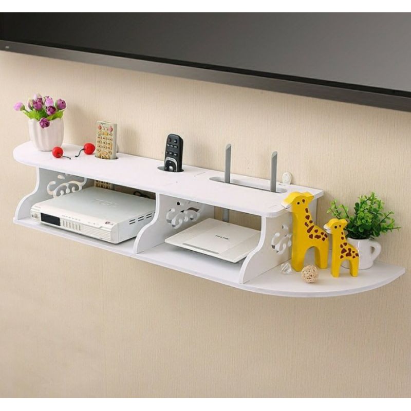 Rak Gantung Rak Hiasan Dinding Tempat Wifi Dvd / Rak Hiasan Dinding Murah / Rak Dinding Minimalis / 