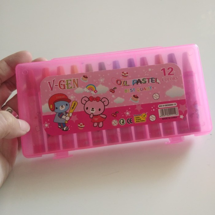 

PASTEL-DRY-OIL- CRAYON CRAYONS OIL PASTEL 12 WARNA VGEN V-GEN MURAH MERIAH -OIL-DRY-PASTEL.