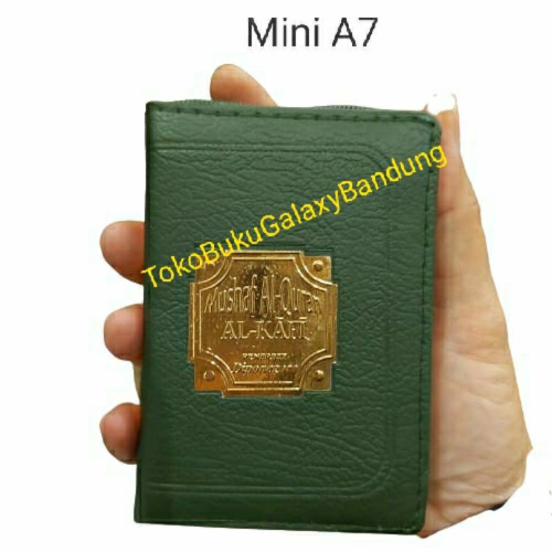 AL QURAN MINI KECIL AL KAFI - MUSHAF USMANI KECIL SAKU 10x7cm 15 baris  Quran Utsmani sleting