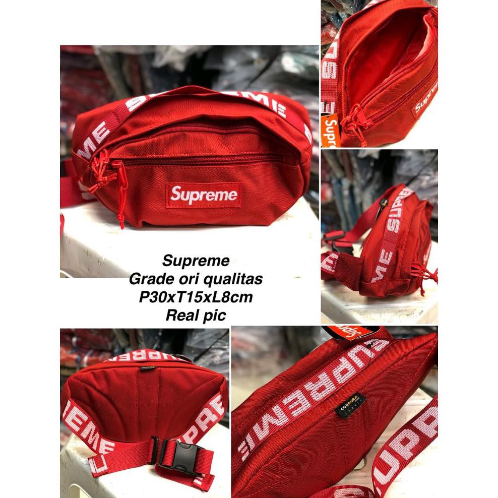 Paling Murah Tas Pinggang Supreme Merah