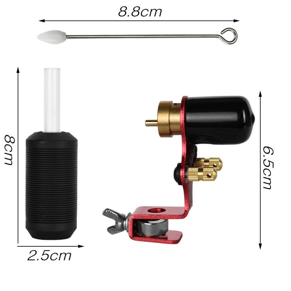 (TERLARIS) 3 warna Tato Kit Tato Mesin Motor Yang Kuat Menangani Cartridge Jarum Alat Makeup