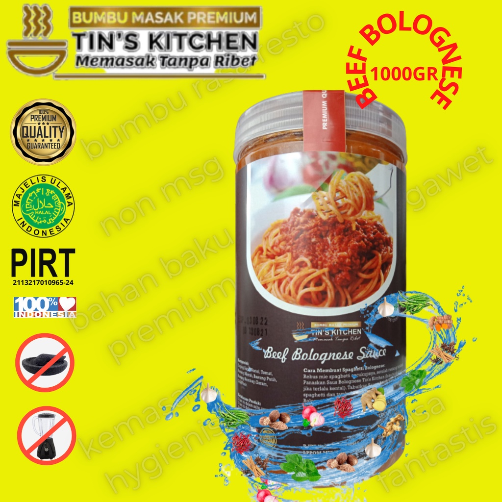

Beef Bolognese Sauce Instan 1000GR Tins Kitchen