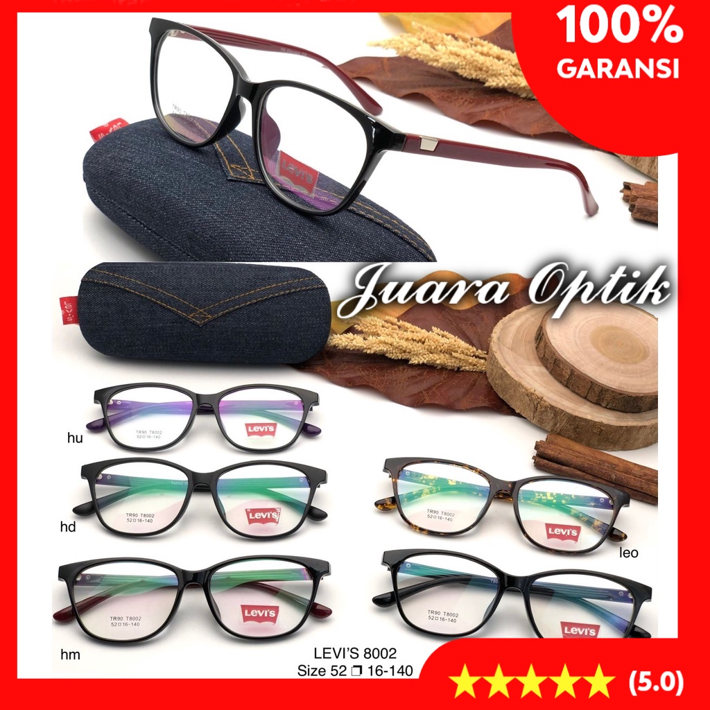Termurah se-Shopee KACAMATA FRAME LEVIS 8002 FULLSET