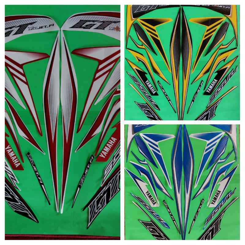 Striping Stiker Lis Les Body Motor Full Set Yamaha Mio Soul GT Street 2013 Standar Original Kualitas