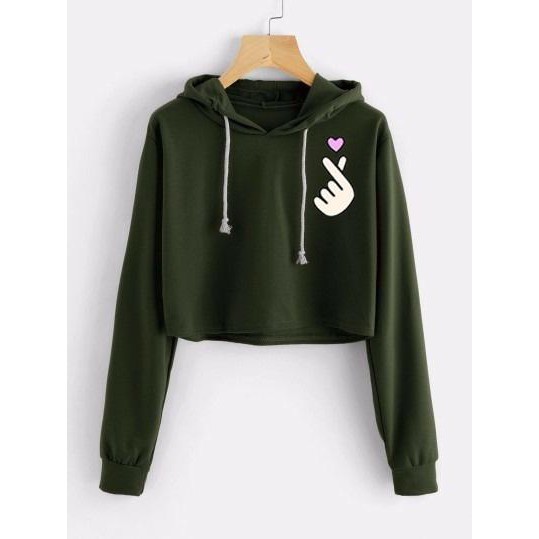 Bess - Sweater Hoodie Crop Murah / Sweater Hoodie Crop FINGER LOVE