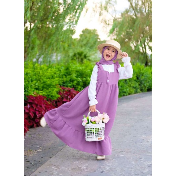 Gamis Anak Perempuan Gamis Sarah Set Pashmina