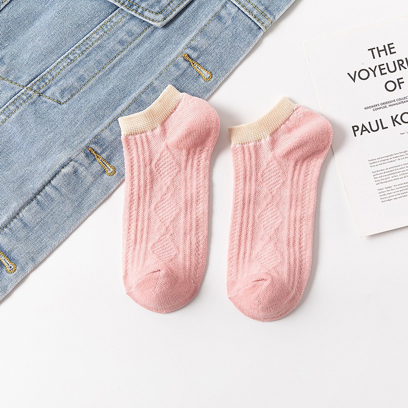 BEE - Kaos Kaki Korea Style Fashion Casual Sport Motif Garis Bahan Katun Warna Polos Sock SC 21-SALEM