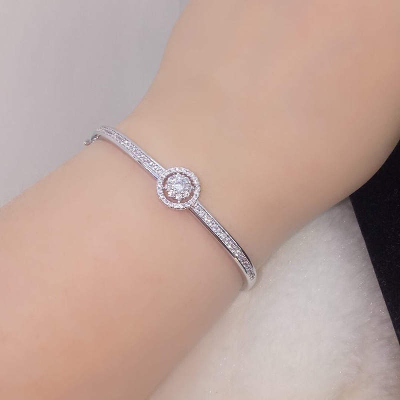 Gelang Titanium Lapis Emas Replika Berlian Anti Karat