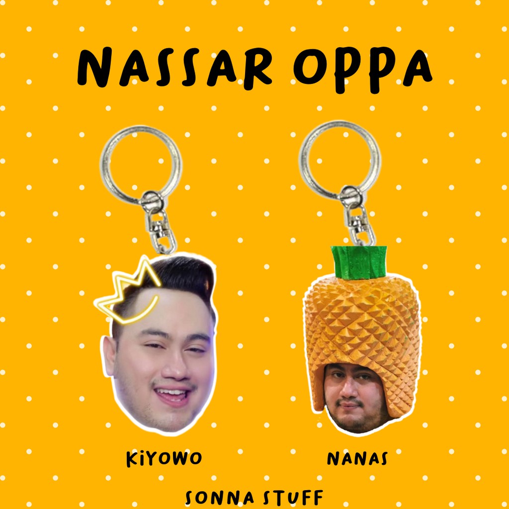 KEYCHAIN NASSAR OPPA NANAS NASTAR | KEYRING NASSAR | GANTUNGAN KUNCI NASSAR