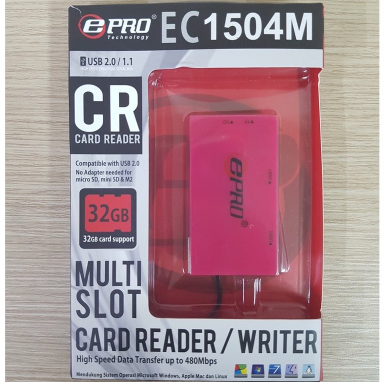 E- PRO EC1504M EC 1504 M - Card Reader Writer Multi Slot USB HUB EPRO