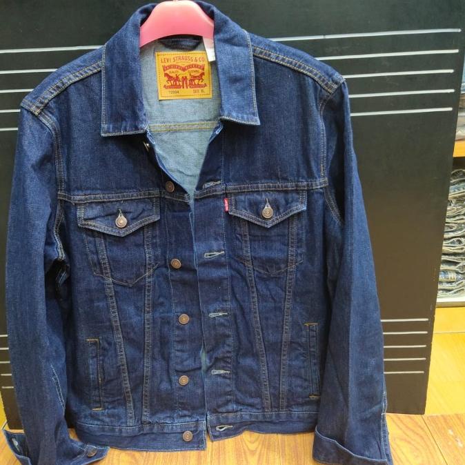 jaket levis pria original biru muda