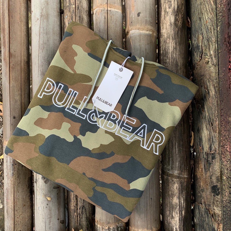 [ RESMI STORE ] PULL&BEAR CAMO HOODIE ORIGINAL