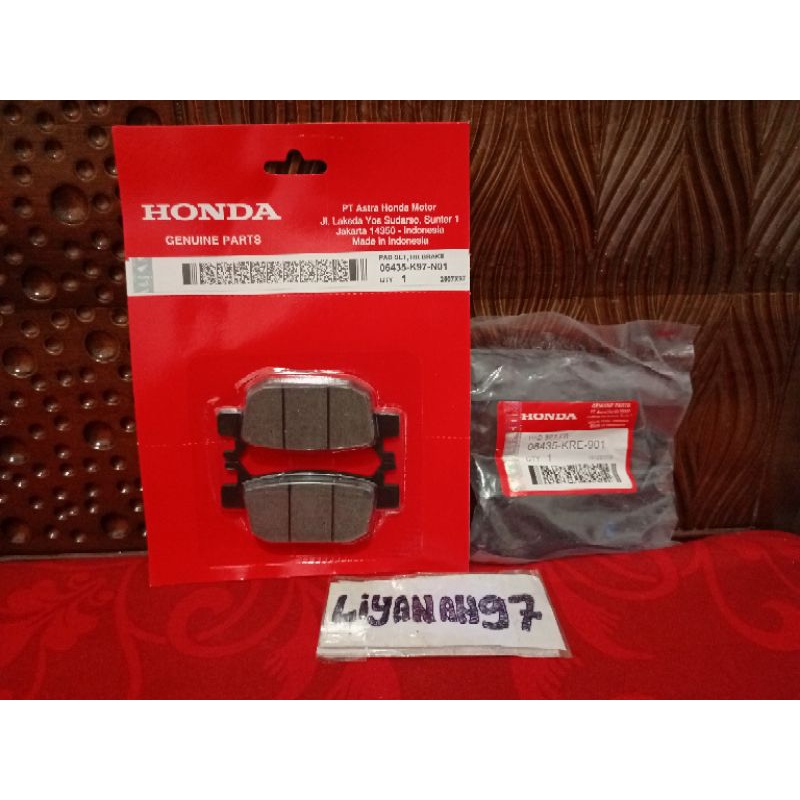 Dispad Kampas Rem Depan Dan Belakang New PCX 150 160 Lokal ADV 150 160 CBS Tipe CBS KODE KRE K97-1