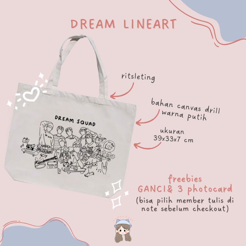 NCT DREAM BEATBOX TOTEBAG CANVAS / muat laptop