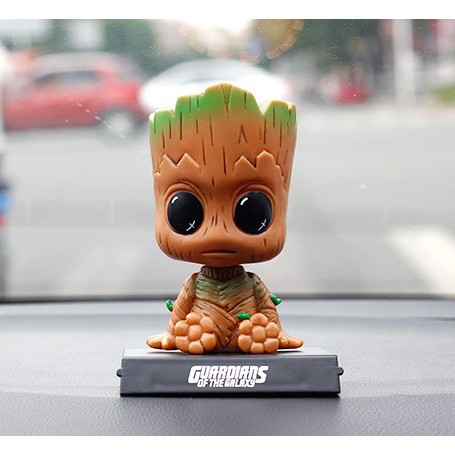 Boneka Figure Miniatur Pajangan Mobil Stand GROOT GUARDIAN OF GALAXY Goyang Kepala Shacking Head Toy