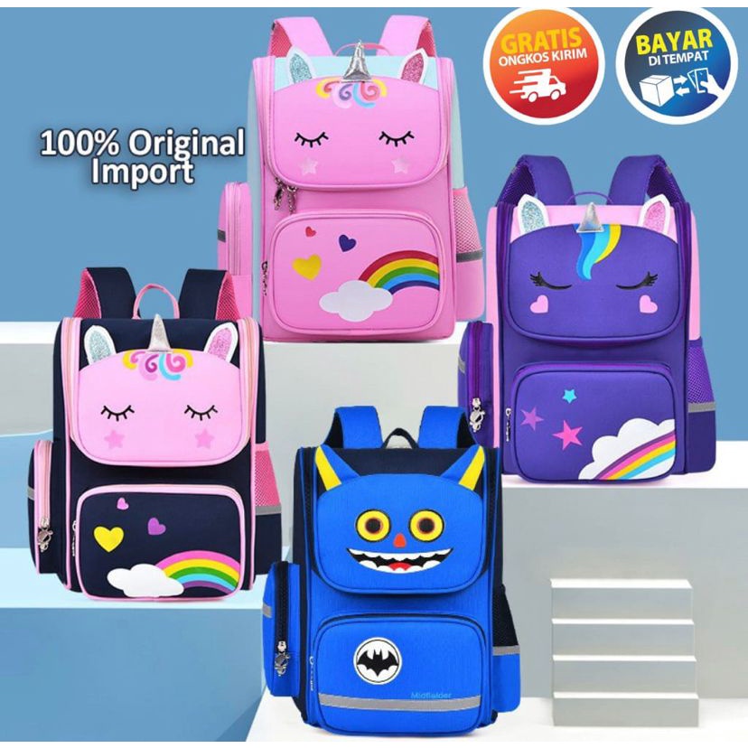 Princess Tas Sekolah Anak Perempuan Ransel Import Anak Wanita - Kids Backpack School Import