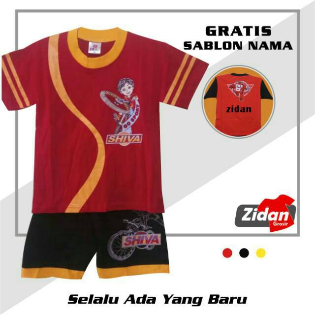 KAOS ANAK/KAOS SETELAN SHIVA GRATIS SABLON NAMA/CUSTOM NAMA