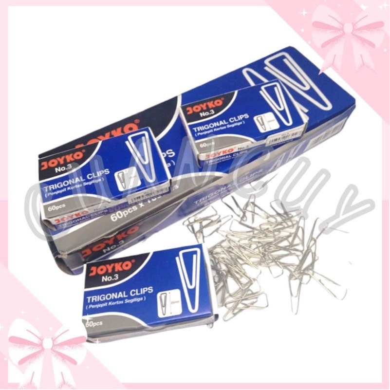 

Cuancuy - Paper Clips Joyko isi 60 Pcs 1 Box / Paper Clip Kertas Serbaguna / Alat Perlengkapan Kantor / Perlengkapan Sekolah / Penjepit Kertas / Termurah Terlaris Bisa COD