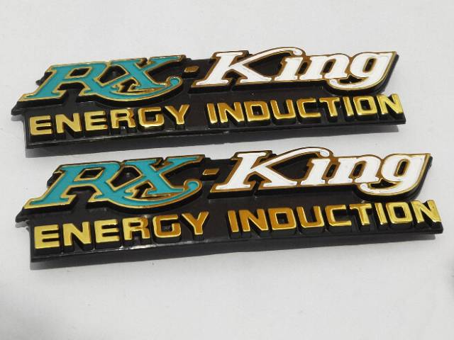 Emblem RX King tulisan timbul rx king tutup aki box energi induction 2pcs