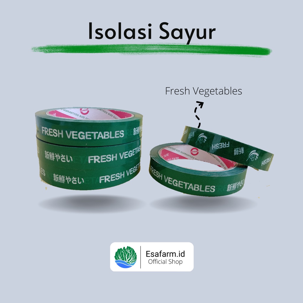 Isolasi Sayur Hijau Fresh Vegetables / Lakban Sayur