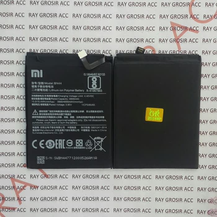 Baterai Original Xiaomi Redmi 5 Plus Redmi 5+ BN44 BN-44 BN 44