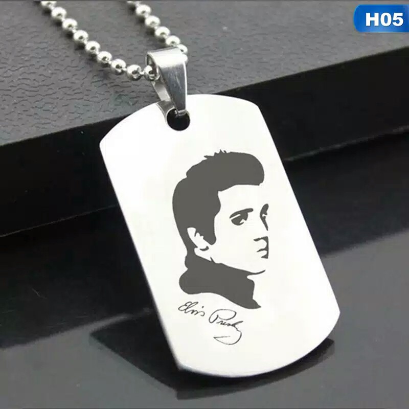 Kalung pria punk style men necklace fanatics Elvis Presley series