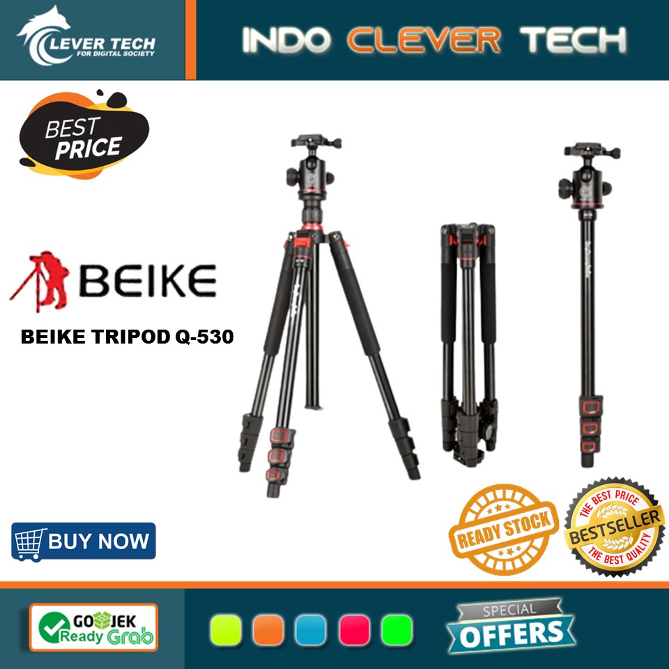 Tripod Beike Q-530 Q530 Proffesional Monopod Tripod Kamera DSLR