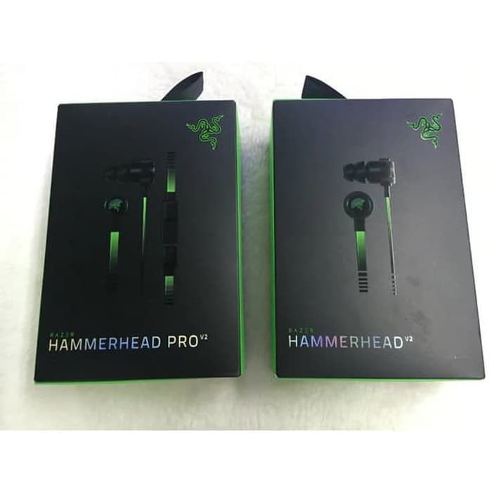 Earphone Razer HammerHead Pro V2 Headset Gaming HiFi Hi Res Sound not Ori GARANSI 30 Hari