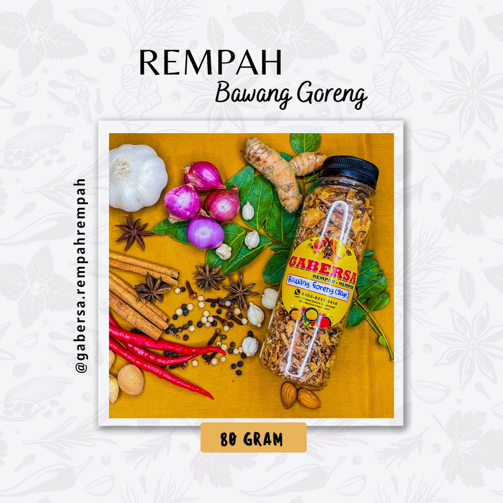 

Bawang Goreng Murah dan Enak isi 80 Gram (Gabersa)