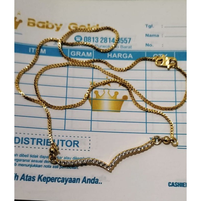 Kalung  emas asli ada surat dari toko