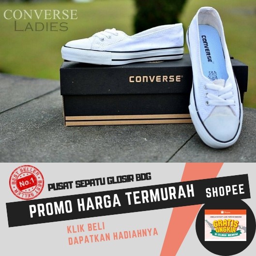 sepatu women slipon converse ct ladies white black gray tosca pink red