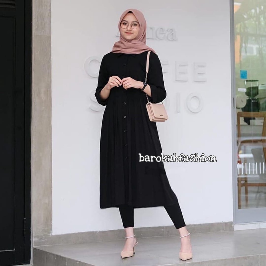 PRATIWI LONG TUNIK SHAKILA/ATASAN MUSLIM/BAHAN KATUN SHAKILA/BUSUI FRIENDLY