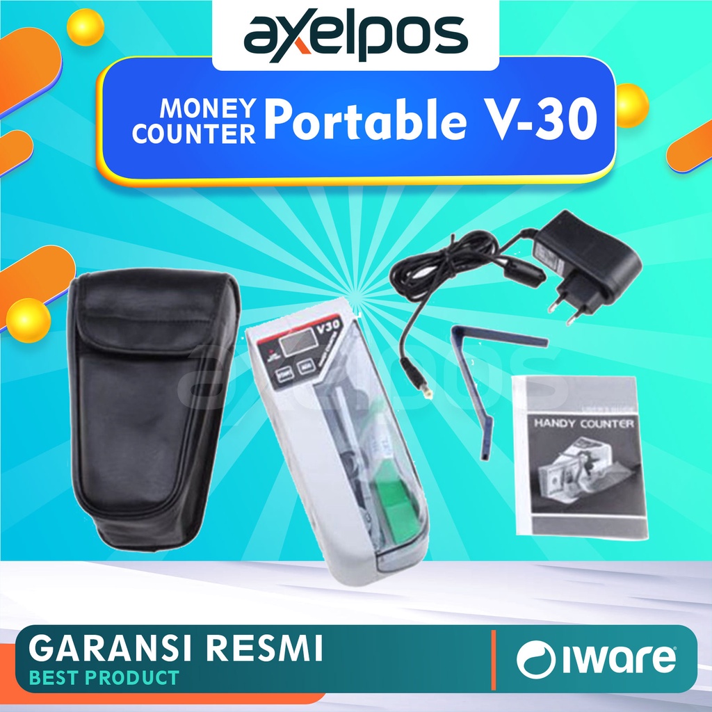 MONEY COUNTER MESIN ALAT PENGHITUNG UANG BILL PORTABLE IWARE V-30