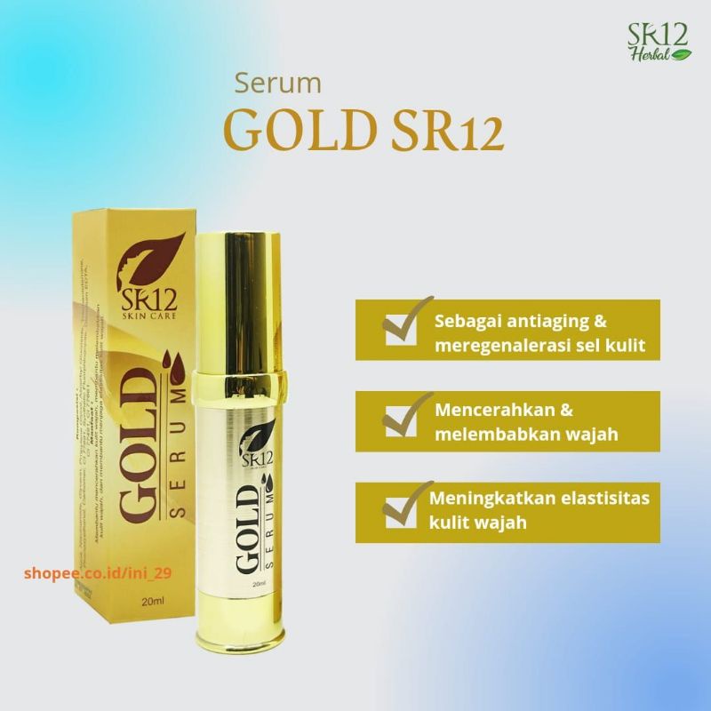 Gold Serum SR12 - Serum Glowing Antiaging - Serum Flek Hitam - Serum Pencerah Kulit BPOM