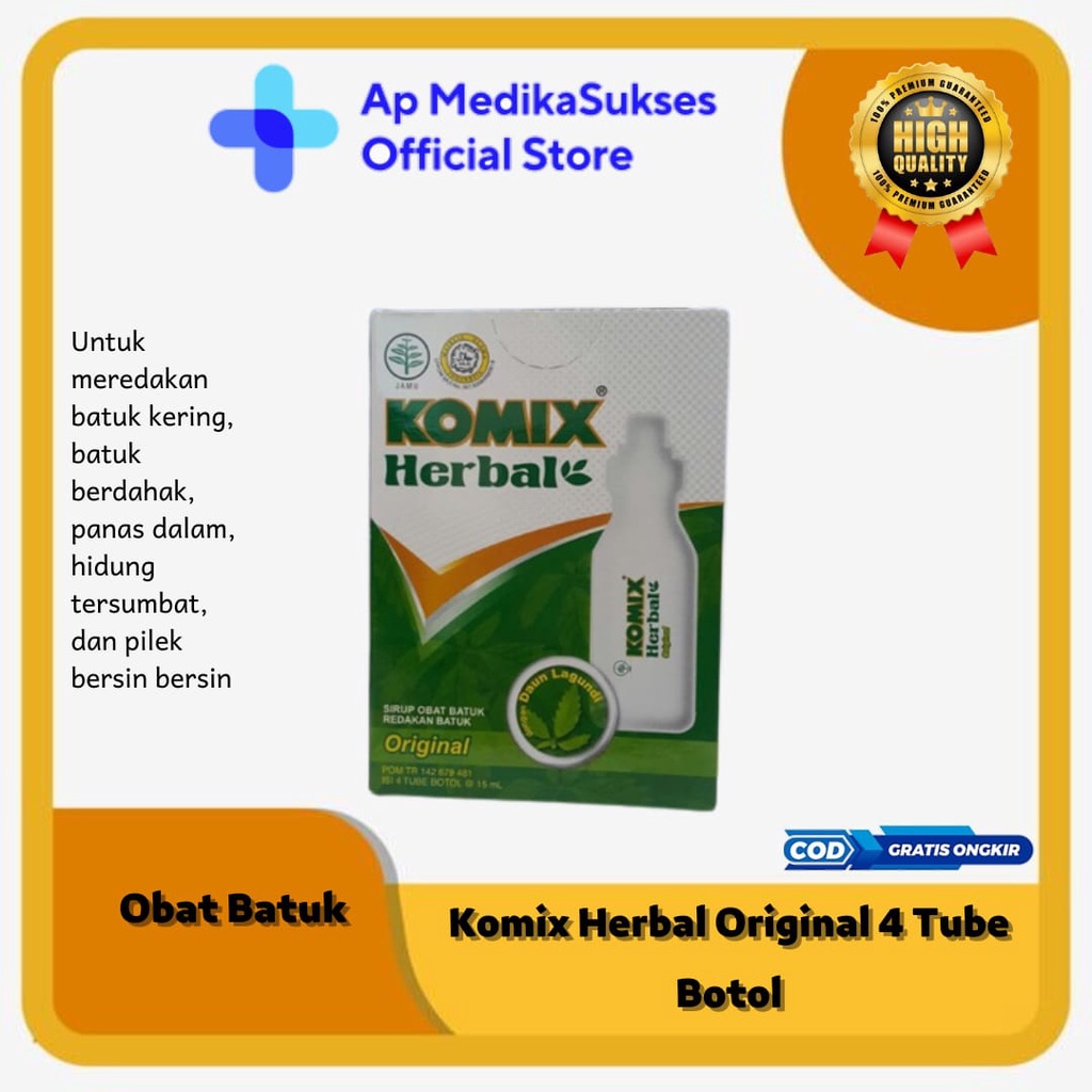Komix Herbal Original Tube 4 Botol