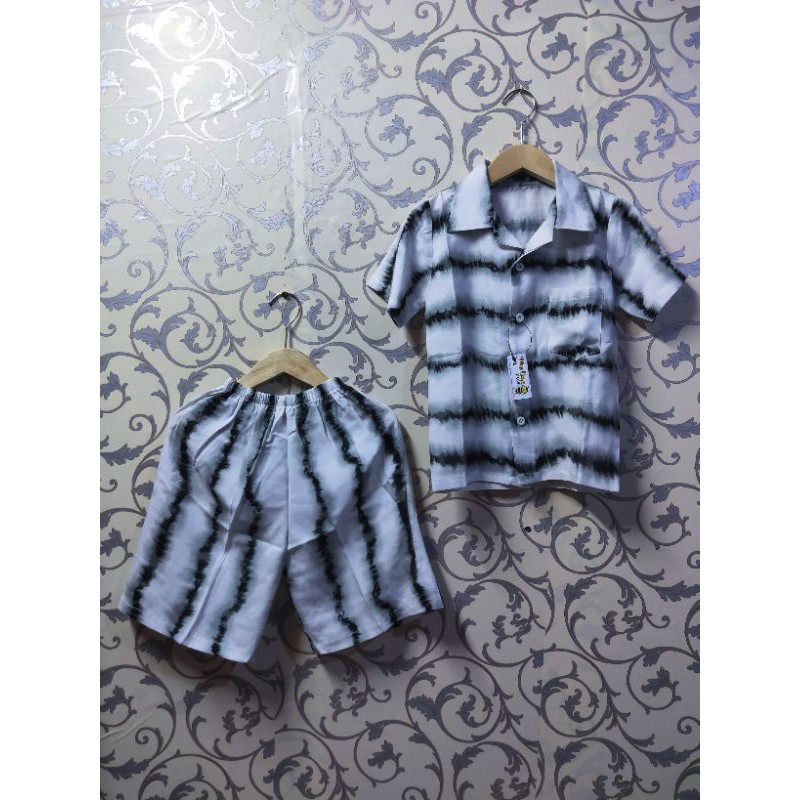

casual set tie die green