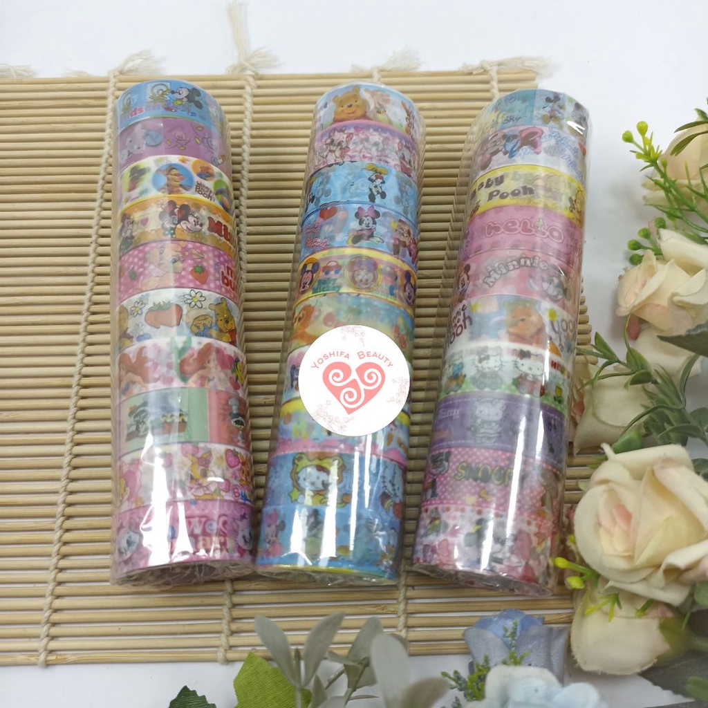 Isolasi Motif Gambar Fancy Karakter Lucu Isi 10 pcs