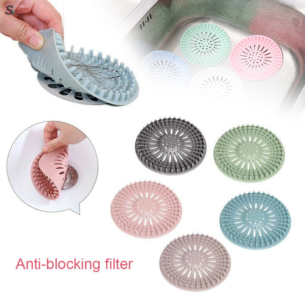 Bathroom Drain Hair Catcher Stopper Plug Sink Strainer Filter Bath Shower Covers Shopee Indonesia