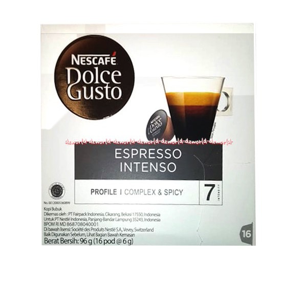 Nescafe Dolce Gusto Espresso Intenso 16cups Minuman Kopi Cair Nescaffe Neskafe Kopi Kapsul Ekspreso Pods