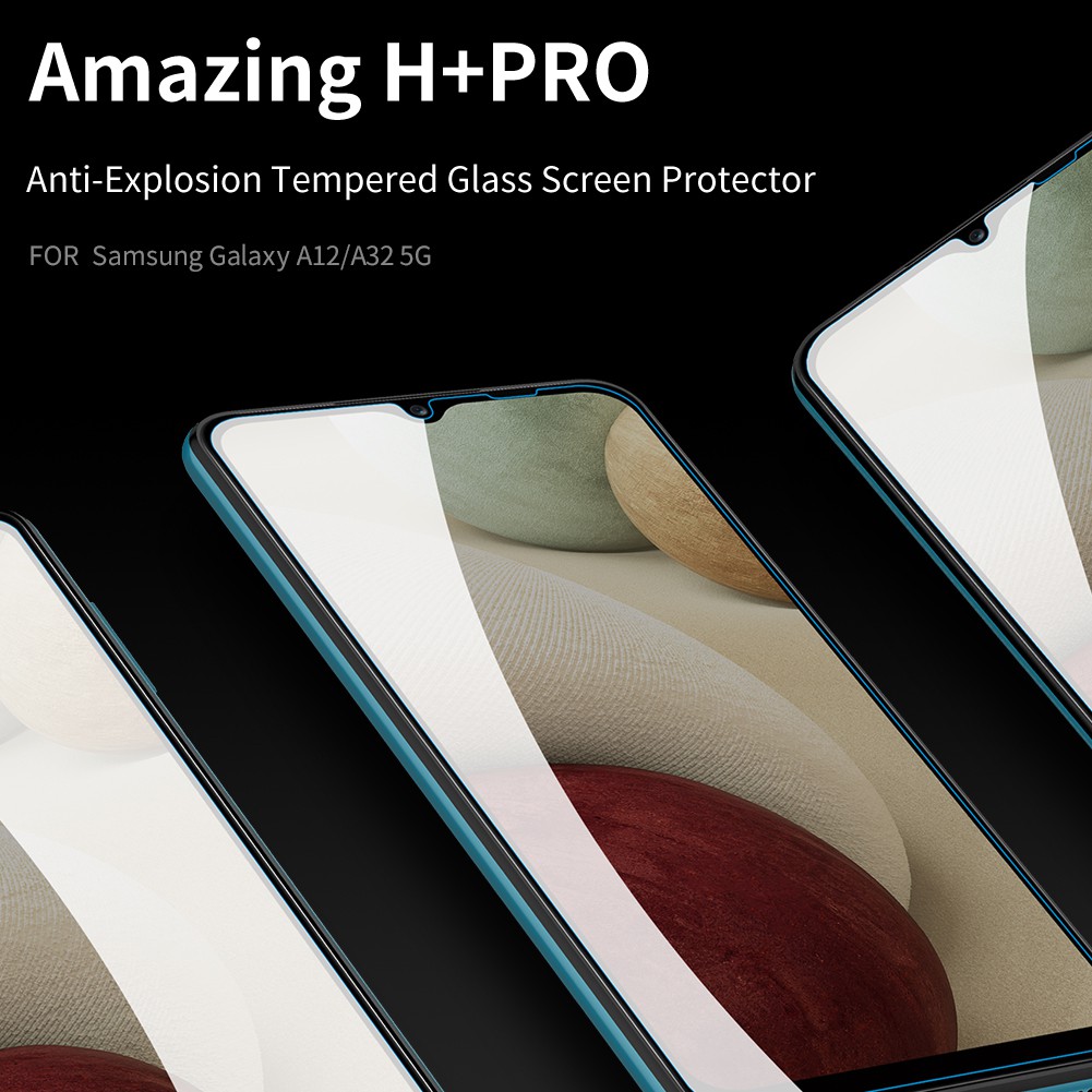 Tempered Glass SAMSUNG Galaxy A12 Nillkin Amazing H+ Pro Anti Gores